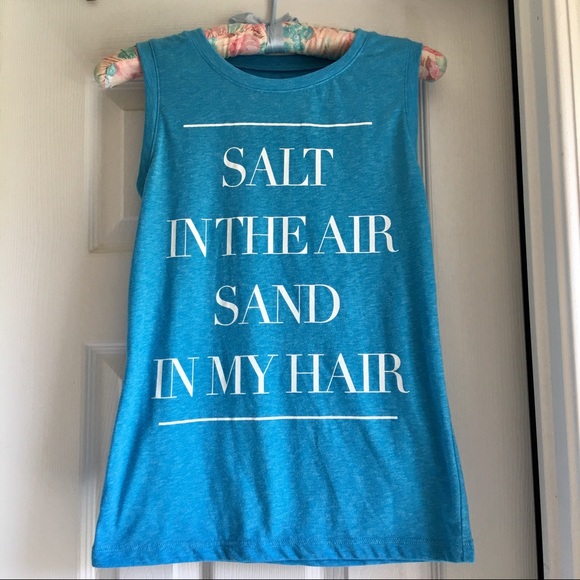 Awake Tops - Beachy “Salt in the Air sand in my Hair “ tee 🏖!